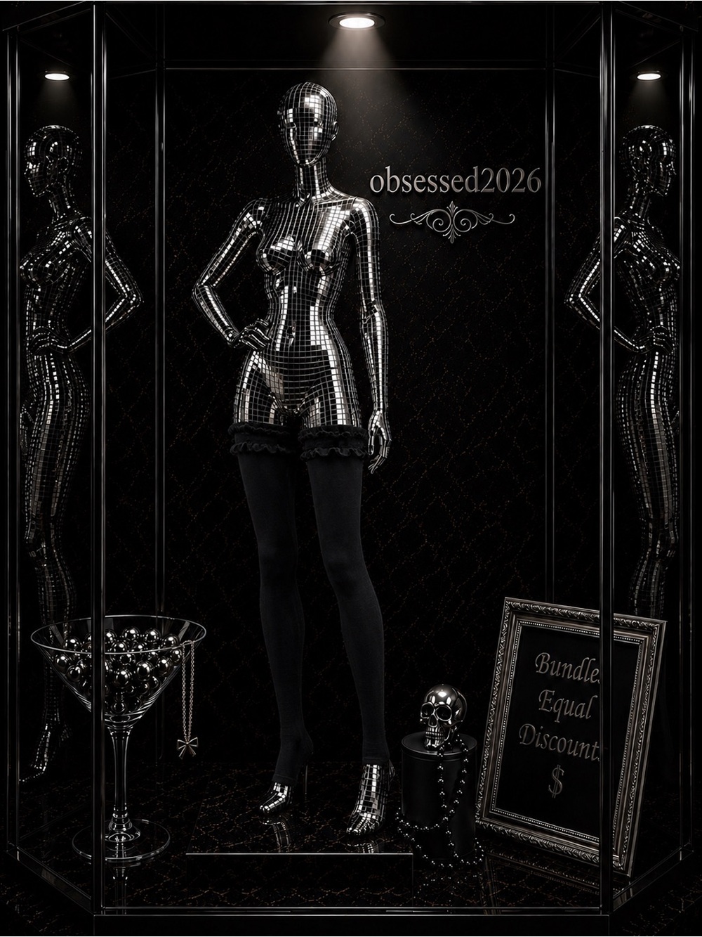 Black Ruffle Layered-Trim Thigh-High Hosiery. NWOT 💎